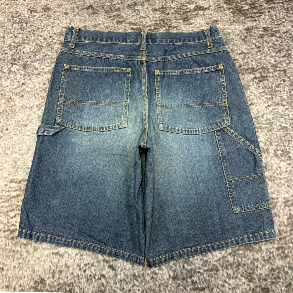 VTG Old Navy Painter's Shorts Mens 33 Blue Carpenter Baggy Skater Utility Y2K